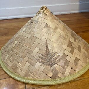 Natural Bamboo Woven Asian Hat